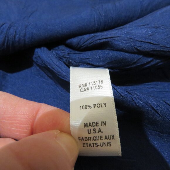 KOMAROV Crinkle Textured Satin Twirl Dress Royal Blue Feminine Evening Elegant - Picture 16 of 16